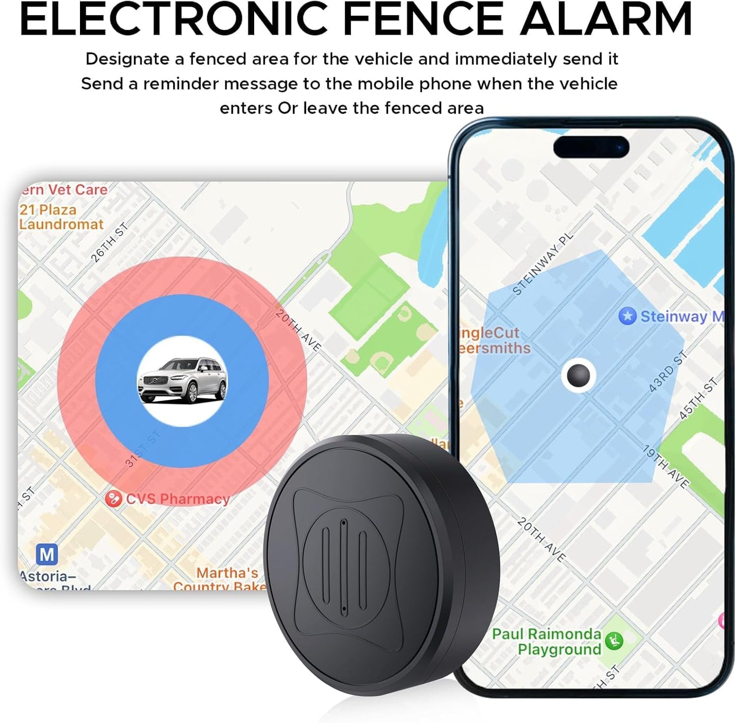 Mini GPS Tracker for Vehicles - Magnetic Real-Time GPS Tracker,Tracking Devices for Cars Hidden,Global Coverage Location Tracker for Kids,Dogs,Trucks/Person,No Subscription Required/No Monthly Fee