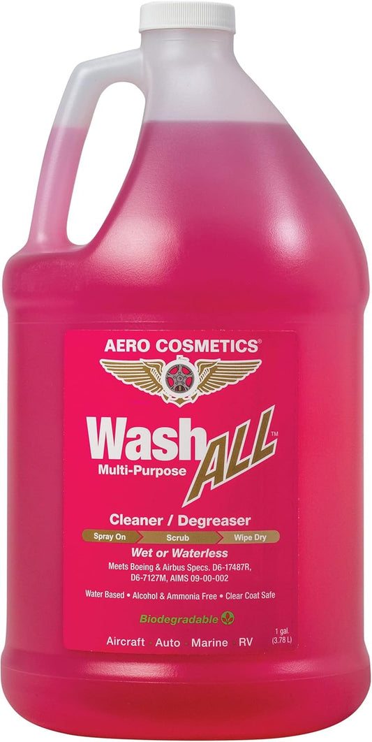 Aero Cosmetics Wash ALL Multi-Purpose Cleaner and Degreaser for your Home, Car, RV, Boat and Motorcycle