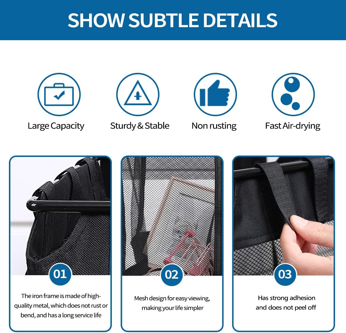 4Pcs Large Slatwall Baskets Mesh Slatwall Baskets with Zipper Mounted Storage Baskets Hanging Slatwall Accessories for Shops Rooms Storage Display Organizing(16 * 12 * 16inch)