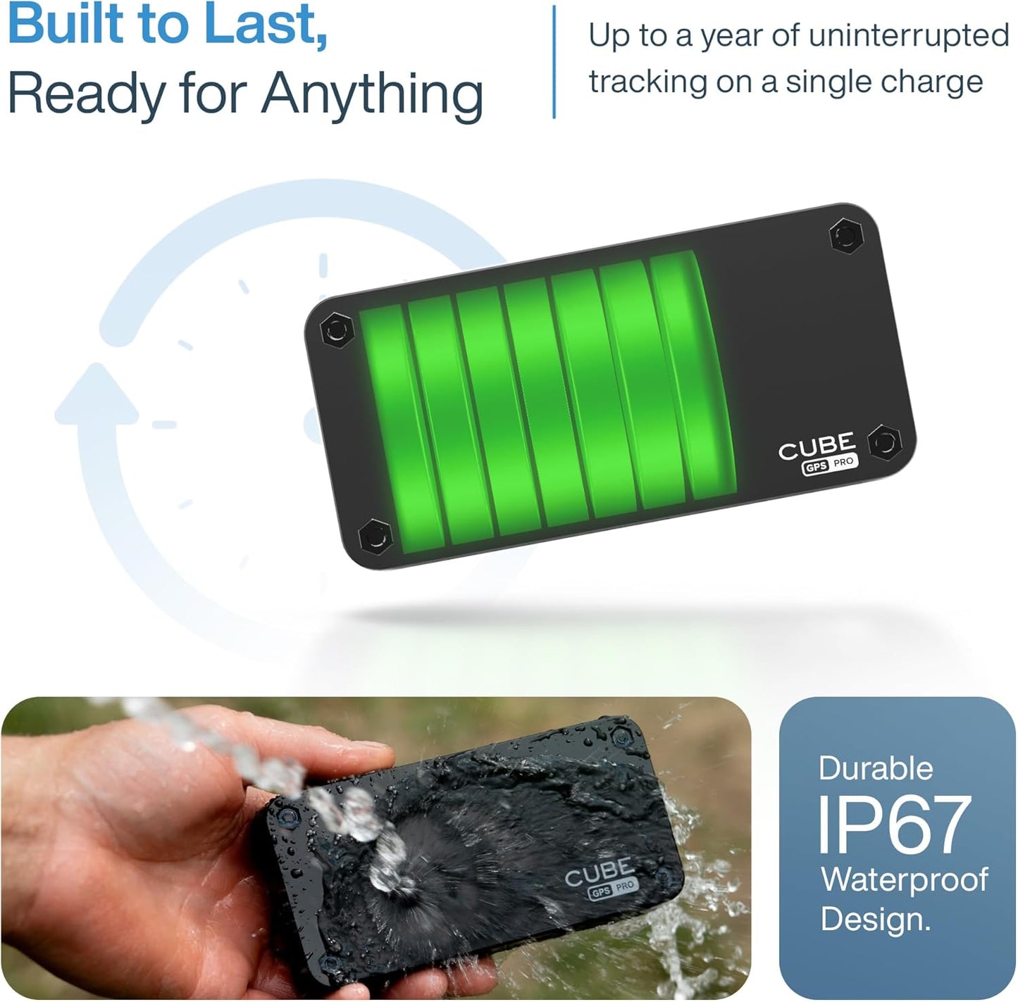 GPS Tracker for Vehicles – Magnetic Car GPS Tracker - 1 Year Battery, Real Time Worldwide Location Geo-Fencing, Hidden Tracking Device for Fleet, Trucks & Trailers – Subscription Required