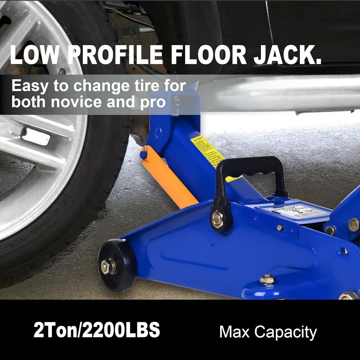 Hydraulic Floor Jack, 2 Ton (4400 lb) Portable Car Jack Lift for Auto Repair,Blue