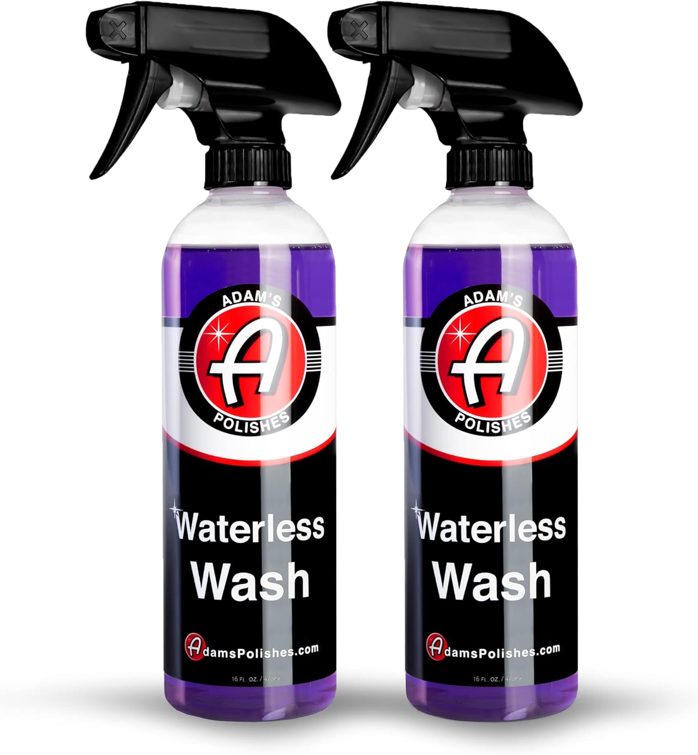 Adam's Polishes Waterless Wash - Car Cleaning Spray for Detailing | Safe Ultra Slick Lubricating Formula for Car, Boat, Motorcycle, RV | No Garden Hose, Wash Soap, or Foam Cannon Needed - Pack of 2