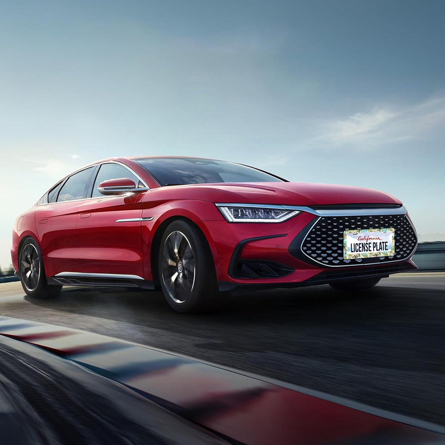 Palm Tree License Plate Frame Colorful Hawaii License Plate Holder Funny Car Accessories Decoration 12.3" x 6.3" for Men Women