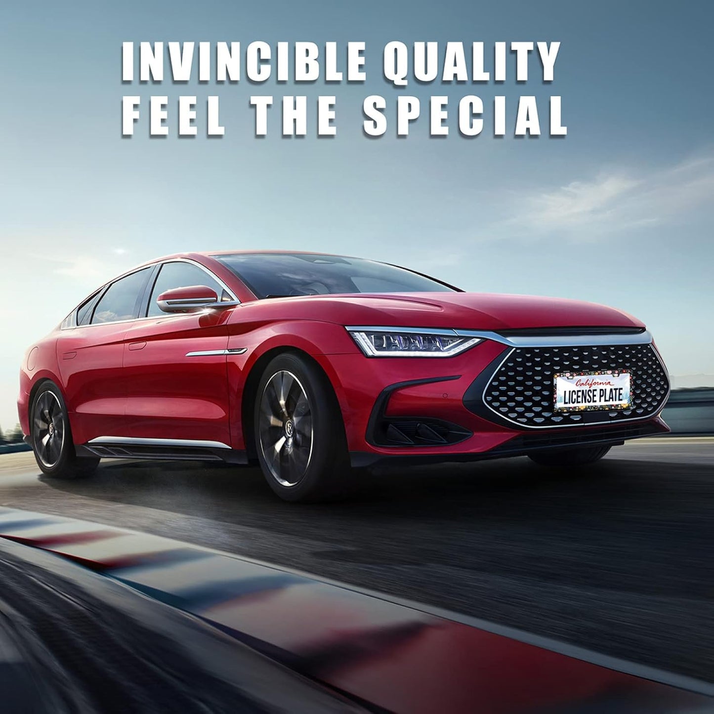 Personalise Colorful Floral Flowers License Plate Frame License Plate Frames Car Universal Stainless Steel Accessories Cars Decor with 2 Holes and Screws Fits Standard US Vehicles Size 12.2 x 6 Inches