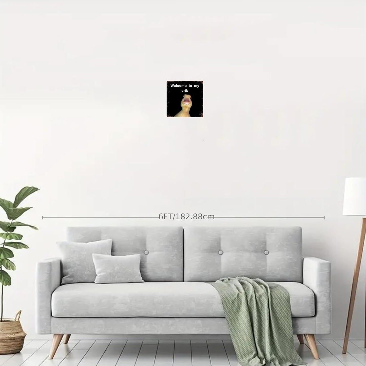 Welcome To My Crib Space Vintage Metal Tin Sign Bar Cafe Garage Cave Home Room Wall Bathroom Farmhouse Garden Porch Patio Decor, 8 x 8 Inch