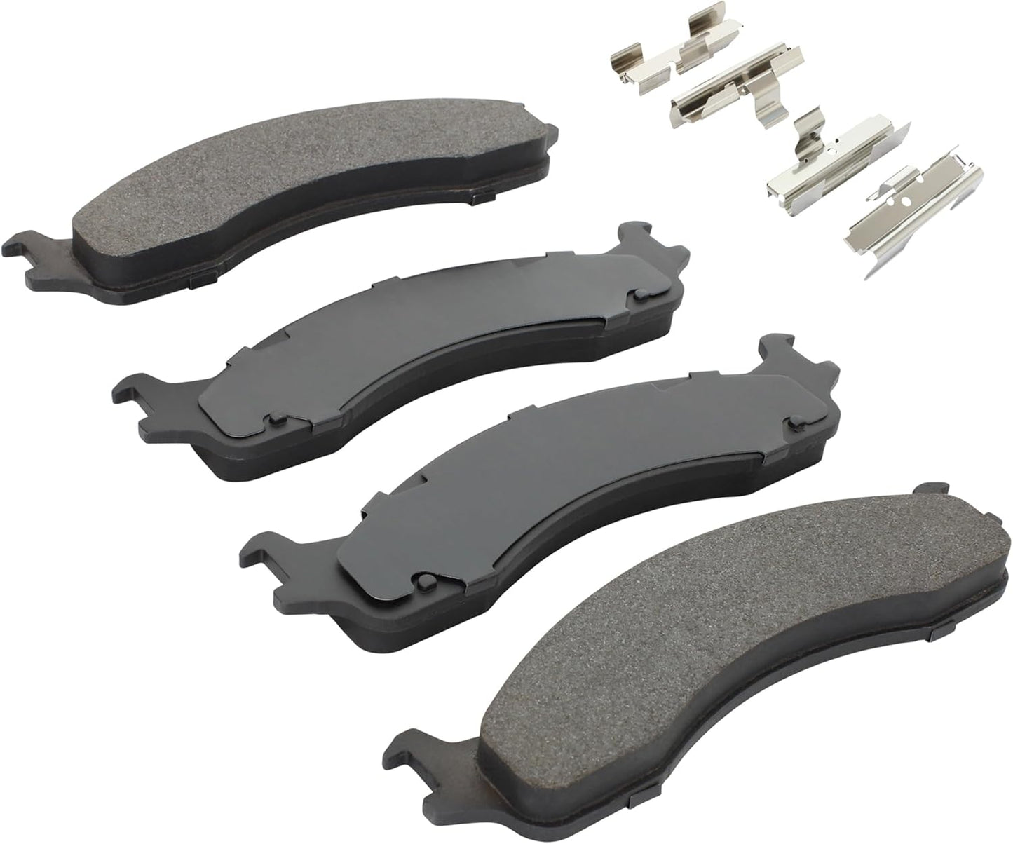 Premium Semi-Metallic Front Brake Pads (1001-0655M) Compatible with 1995-2007 Ford (E-150/E-250/E-250/E-350/E-450/Econoline Super Duty/F-250/F-250 HD/F-350/Lobo & More)