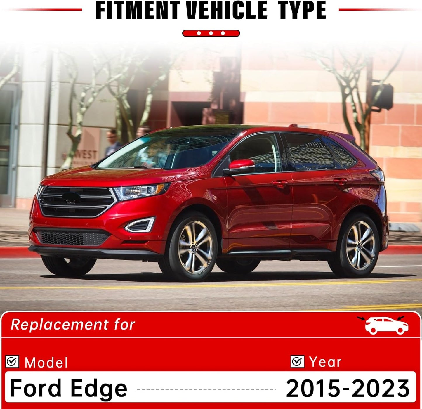 Windshield Wiper Blades Replacement for 2015-2023 Ford Edge Original Factory Quality Front Rear Wipers Blade Set for My Car - 28" 28" 15" (Pack of 3)