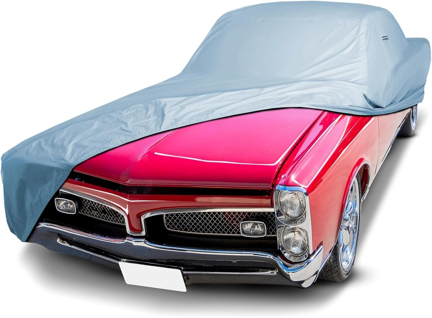 iCarCover Fits: [Pontiac GTO] 1964-1967 Premium Full Car Cover Waterproof All Weather Resistant Custom Outdoor Indoor Sun Snow Storm Protection Form-Fit Padded Cover with Straps