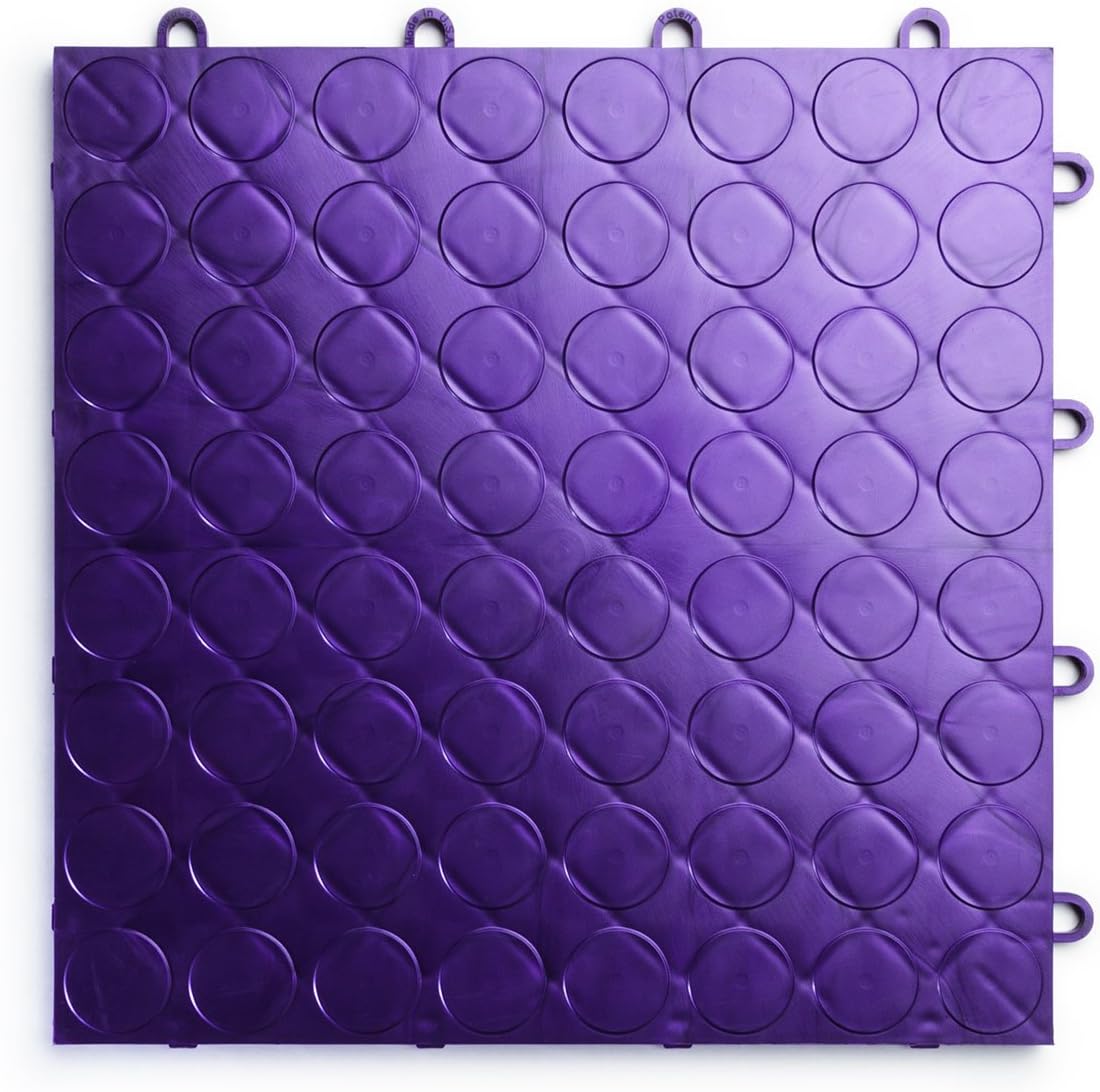 RaceDeck CIR24PURP Durable Interlocking Modular Garage Flooring Tile (24 Pack), Purple