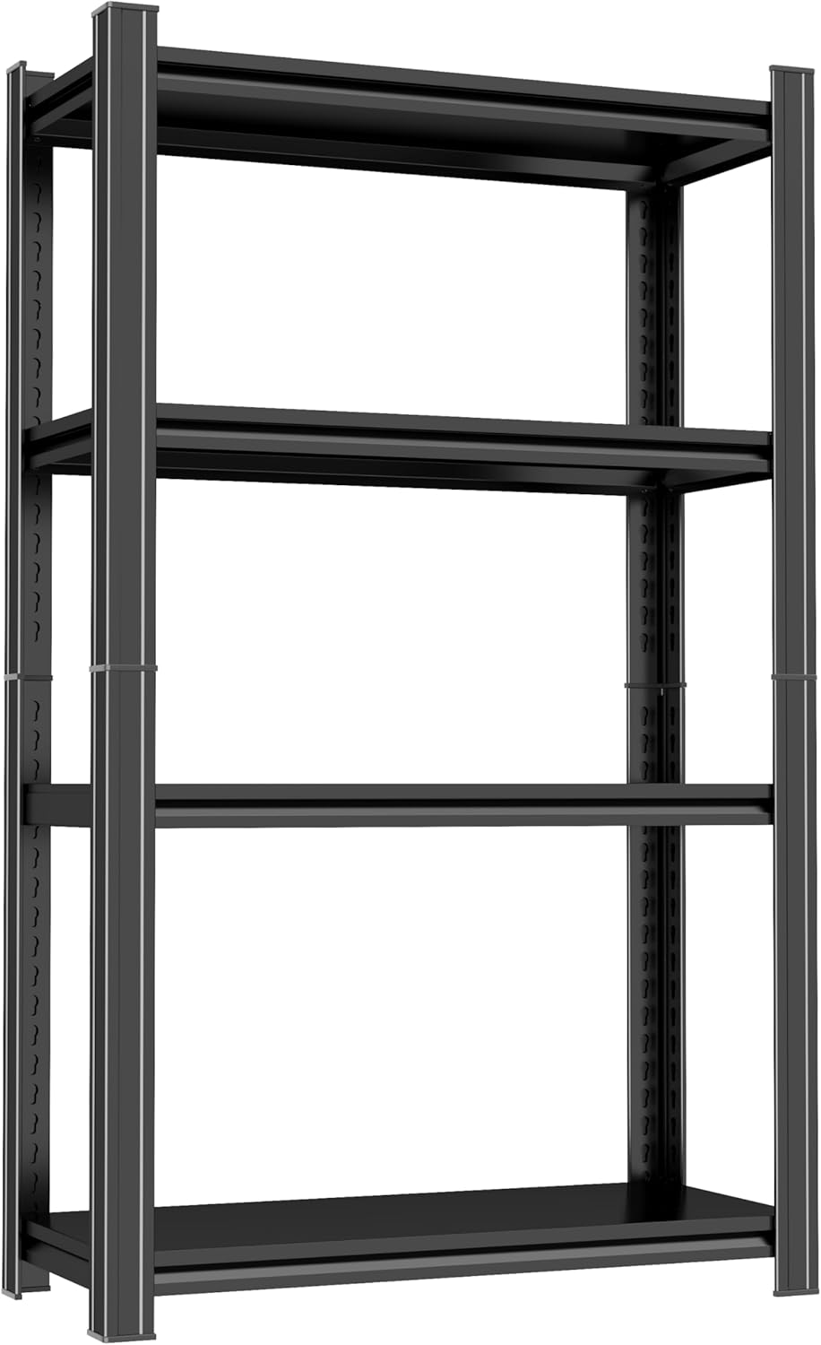 Adjustable 4-Tier Garage Shelving, Heavy Duty Steel Storage Rack, High Load Capacity, Ideal for Garage, Warehouse, or Home Organization (4-Tier 63" H x 40" W x 20" D)