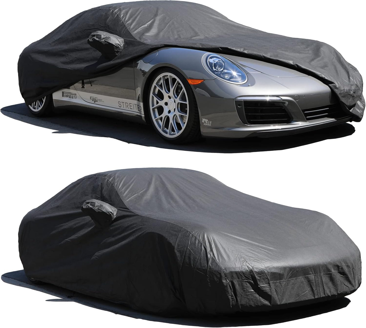 All Weather Waterproof car Cover Good for rain Snow uv Protection dust Compact Coupe Mustang XLR F-Type 370z SL550 GR Supra 300SL SC430 Mazda3 Black