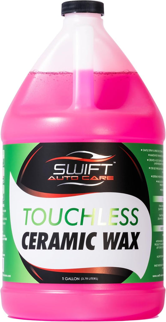 Swift Touchless Ceramic Foamable Wax (1 Gallon) – Spray On/Rinse Off For High-Gloss, Hydrophobic Protective Layer | For Foam Cannon & Foam Pump Sprayer After Car Wash | Wax Cars, Trucks, RV’s & More!