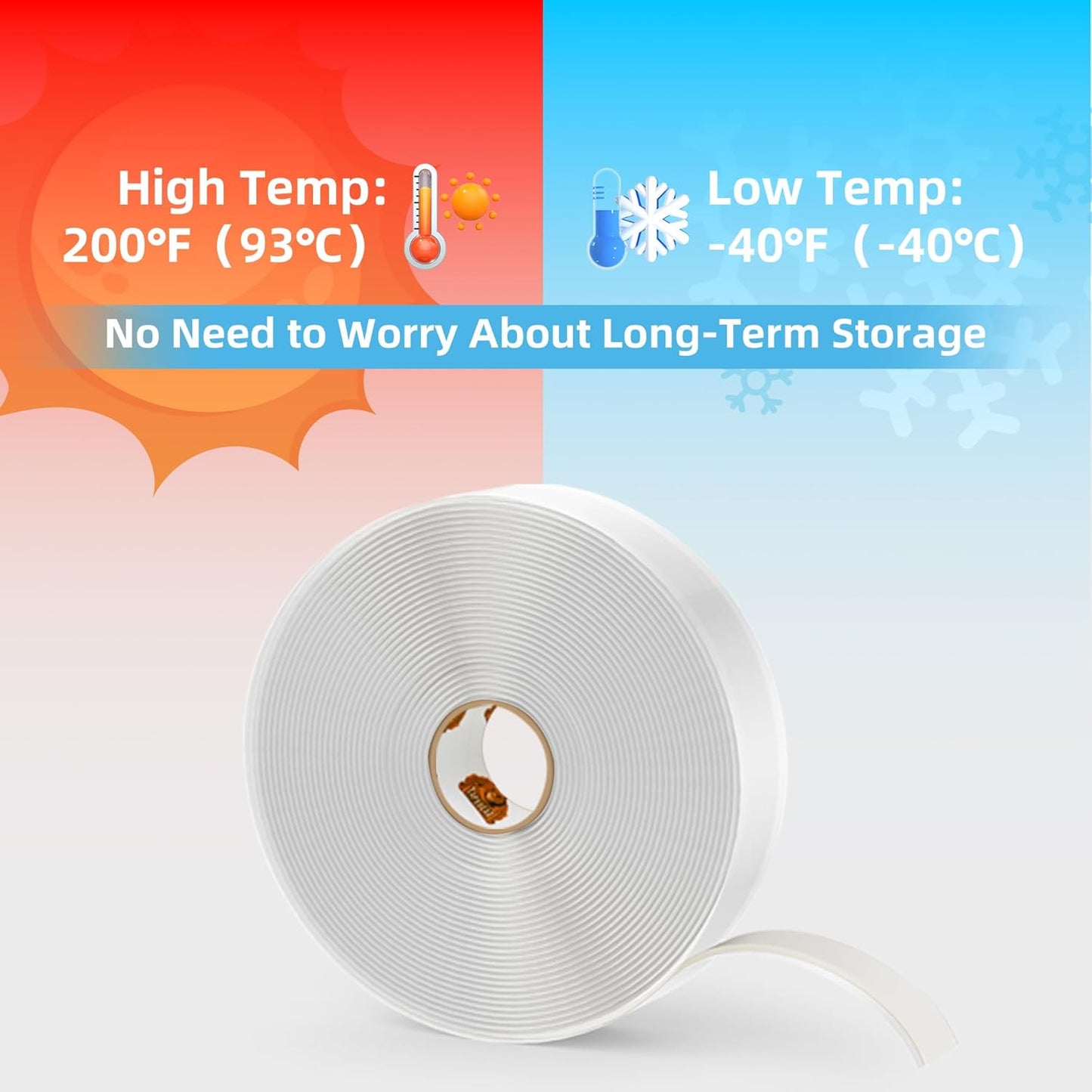 Butyl Tape White 1/2" x 30' x 1/8" RV Tape Sealant Waterproof, White Butyl Caulking Tape, Stretchable Butyl Sealant Tape Headlight Sealant Putty Tape EPDM Auto RV Window Sealant, 3Rolls