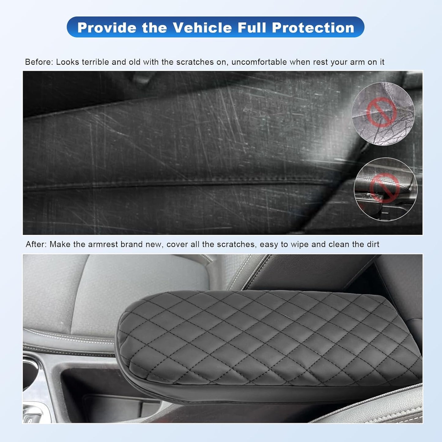 CDEFG 2024 2025 Trax Center Console Cover for 2024 2025 Chevy Trax Armrest Cover Middle Console Pad Arm Rest Cover 2024 Trax 2025 Accessories (Black)