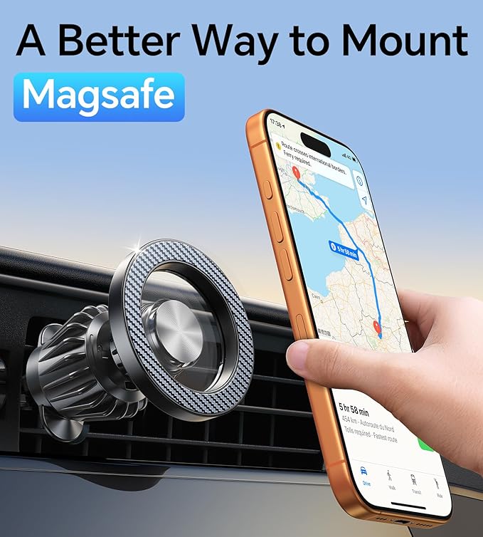 Kaistyle for Magsafe Car Mount【20 Strong Magnets】Magnetic Phone Holder for Car Vent Phone Mount Dash Mounted Holders Air Vent Phone Holder for Car Accessories for Women Men for iPhone 17 Pro Max 16 15