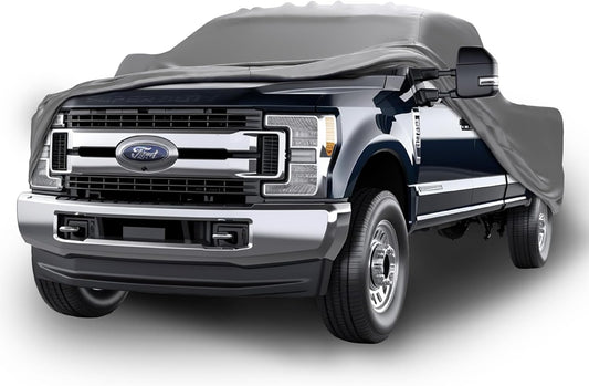 Car Covers Weatherproof Max Truck Cover & Warranty Compatible with Ford 2003-2019 F-350 Regular Cab, 8'– Outdoor Cover, Prevents Theft with Cable Lock