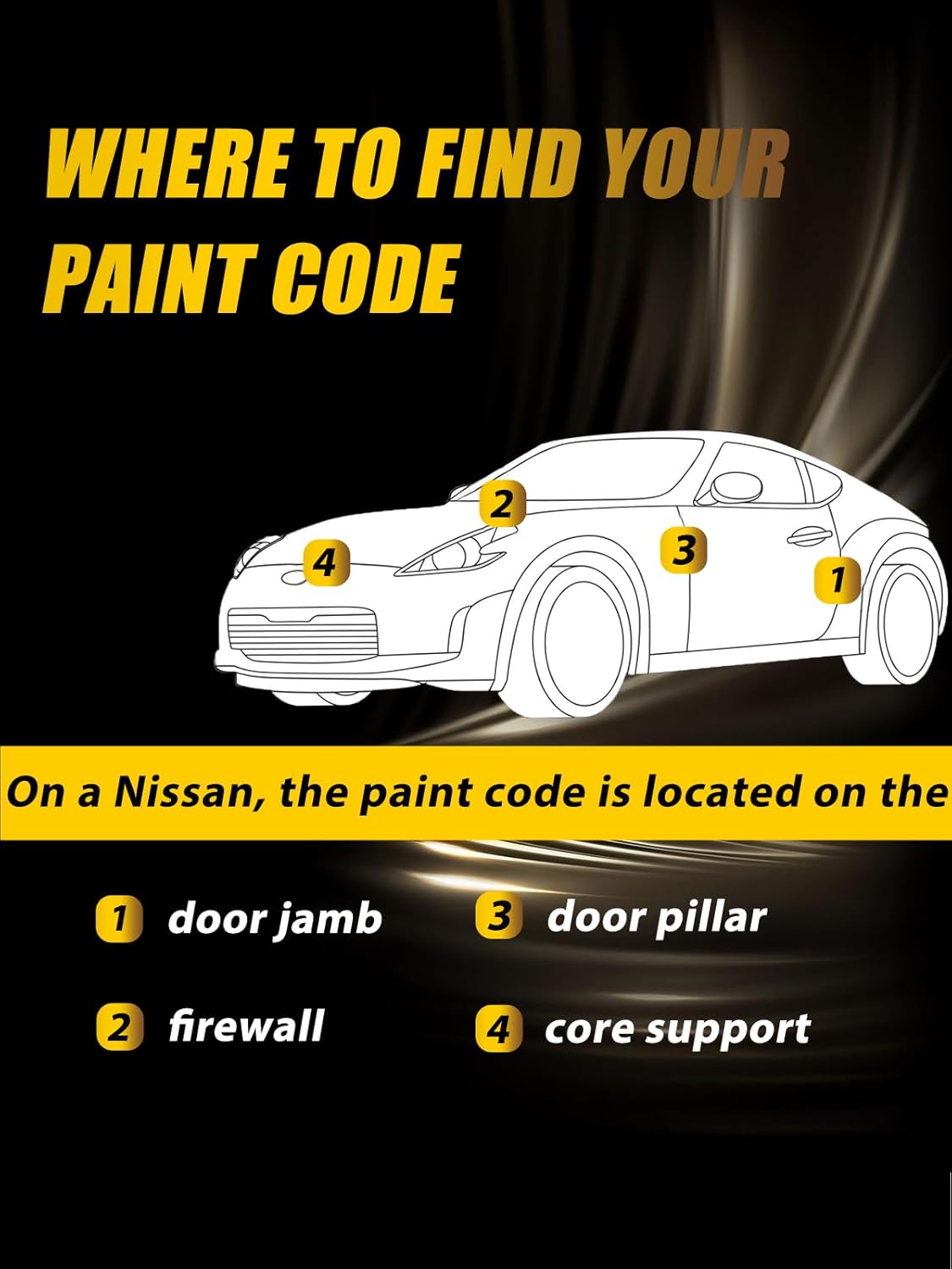 Gun Metallic(KAD) Touch Up Paint Compatible with Nissan, Exact Match Car Paint Pen Automotive Scratch Repair Remover Kit Quick & Easy Solution for Vehile Chips and Nicks