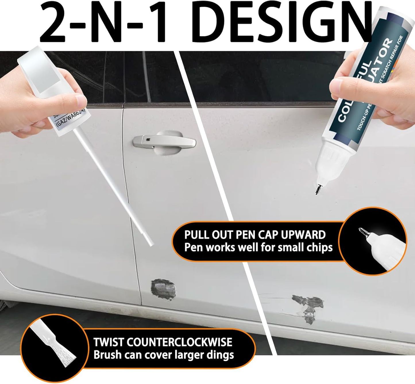 Iridescent Pearl Tricoat(G1W/WA140X) Touch Up Paint Compatible with Chevrolet, Car Paint Pen Scratch Repair Two-In-One Touch Up Paint, Premium Car Scratch Remover for Deep Scratches