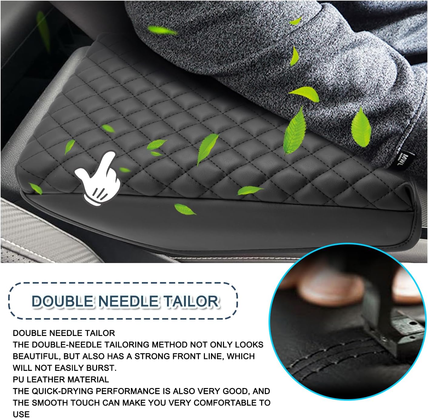 Ruiya 2025 Atlas Armrest Cover for VW Atlas 2025 Accessories Soft Comfy Thicken Center Console Cover Compatible with 2024 2025 Volkswagen VW Atlas/Atlas Cross Sport