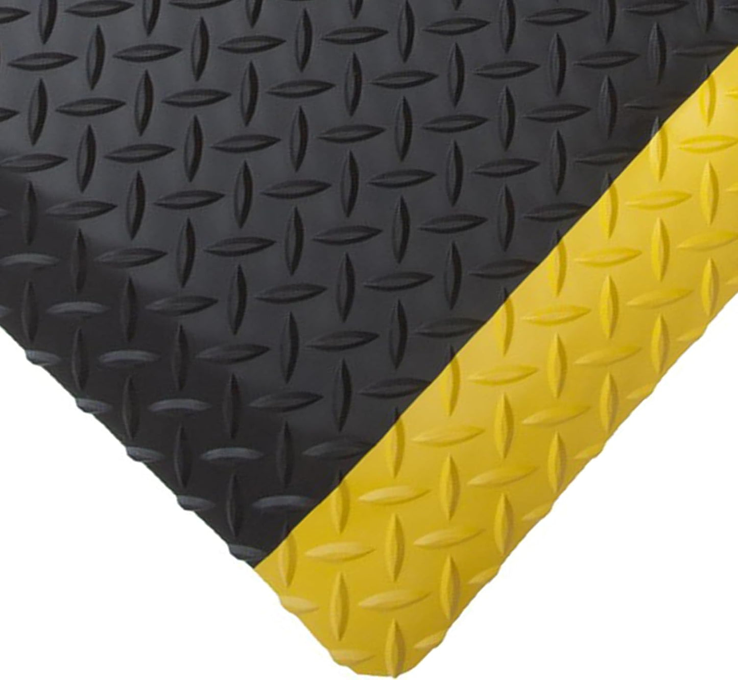 Rhino Mats, American Classic Diamond Anti-Fatigue Mats, Industrial Ergonomic Comfort Standing Mat for Work, Home, Garage, Office, Kitchen or Anywhere (Black/Yellow 9/16" Thick, 2 FT. x 7 FT.)