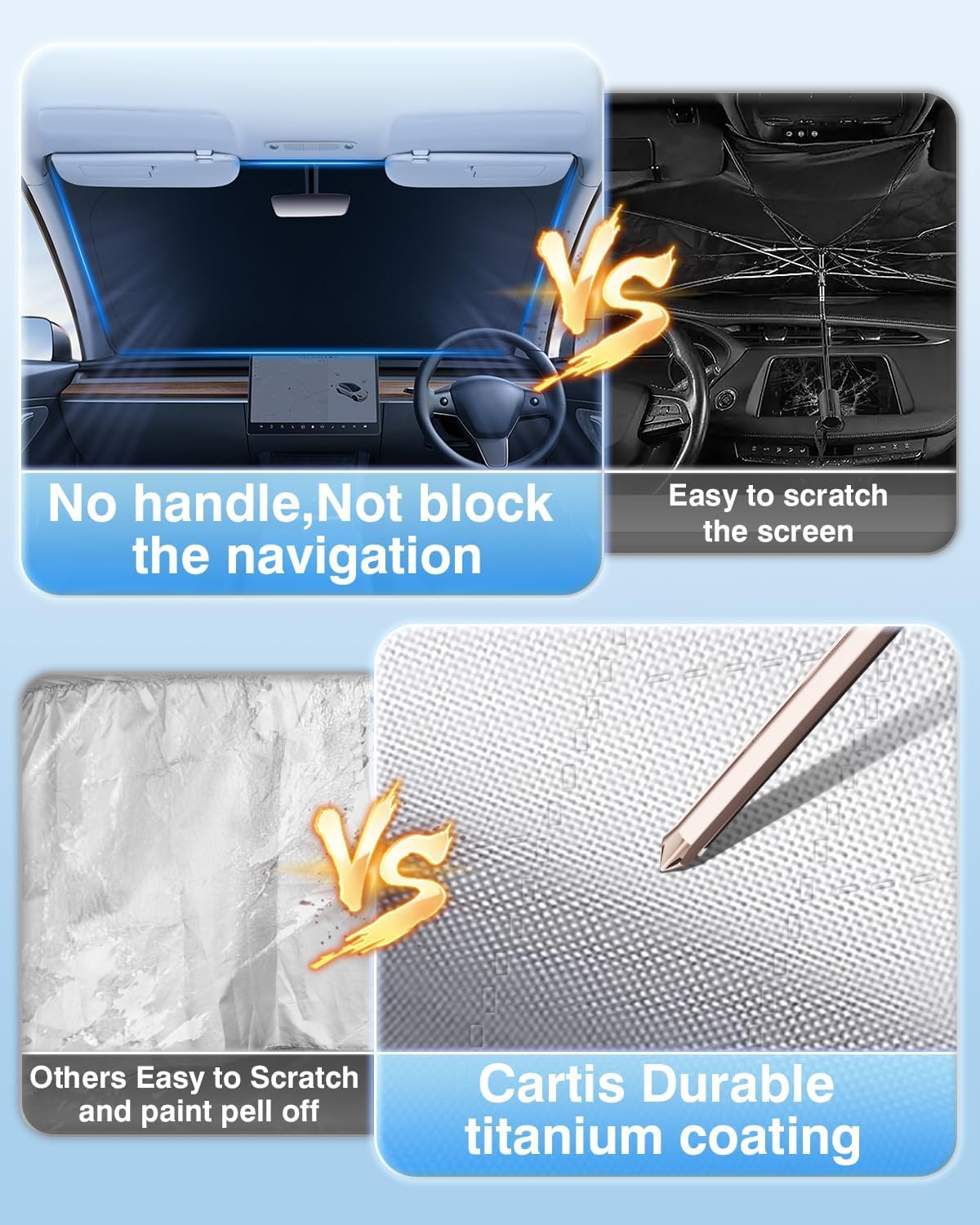 Windshield Sun Shade Custom Fit for Honda Civic 2022-2025 2026, Sunshade for Civic Accessories Foldable Car Front Window Sun Visor