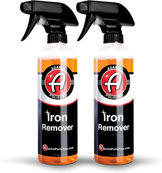 Adam's Iron Remover (16oz, 2 Pack) - Fallout & Iron Remover Spray for Car Detailing Removes Iron Particles in Auto Paint, Wheels, Motorcycle, RV & Boat - Use Before Clay Bar, Wax or Car Wash
