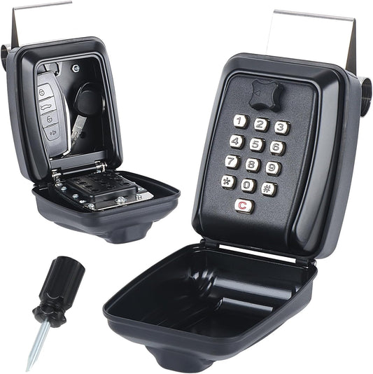 Car Window Lock Box for Turo, Black Portable Lockbox for Car Keys, Car Key Lock Box Fit for Ride Share, Turo, GetAround, with Sturdy Large Capacity, Protective Cover, Weather Protection