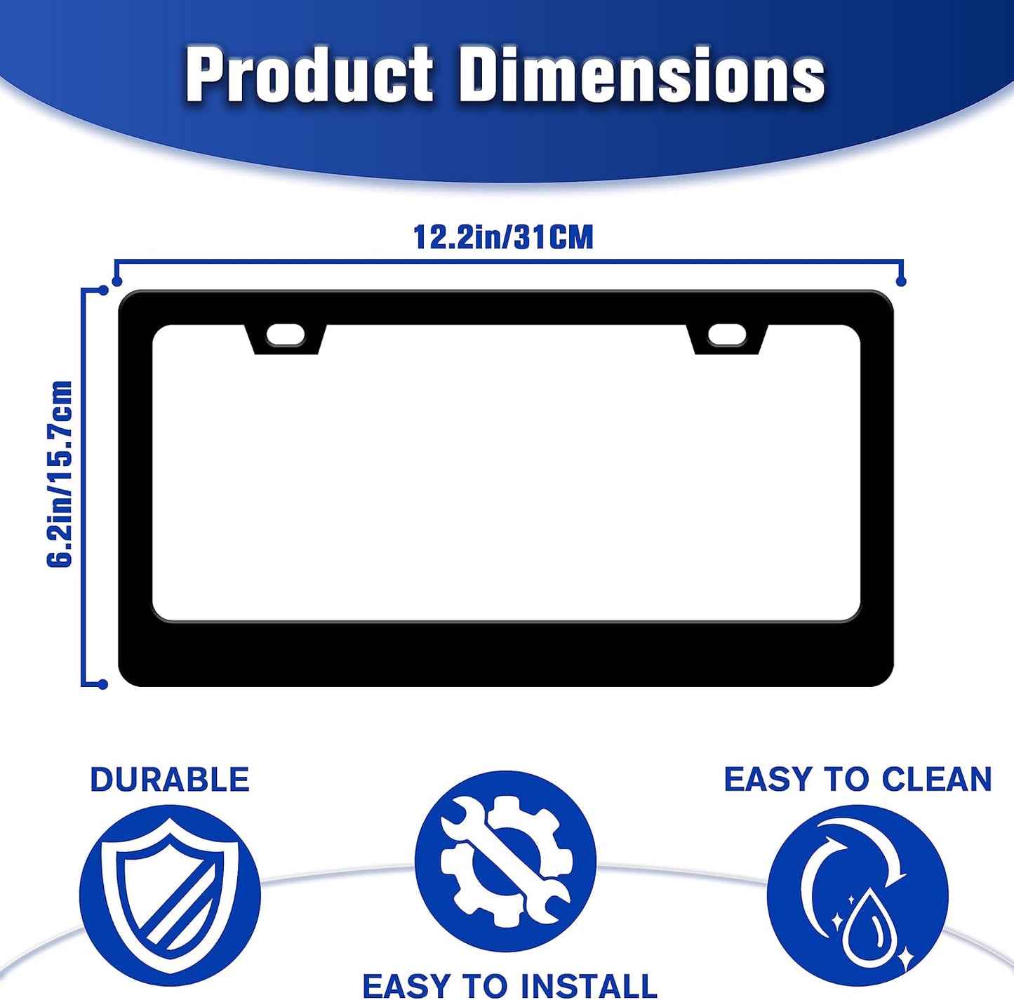 Blessed License Plate Frame Beautiful Butterfly Flowers License Plate Holders Funny Stainless Steel Auto Accessory Bracket 2 Hole with Screws Universal Us Car License Plate Frames 6x12 Inch