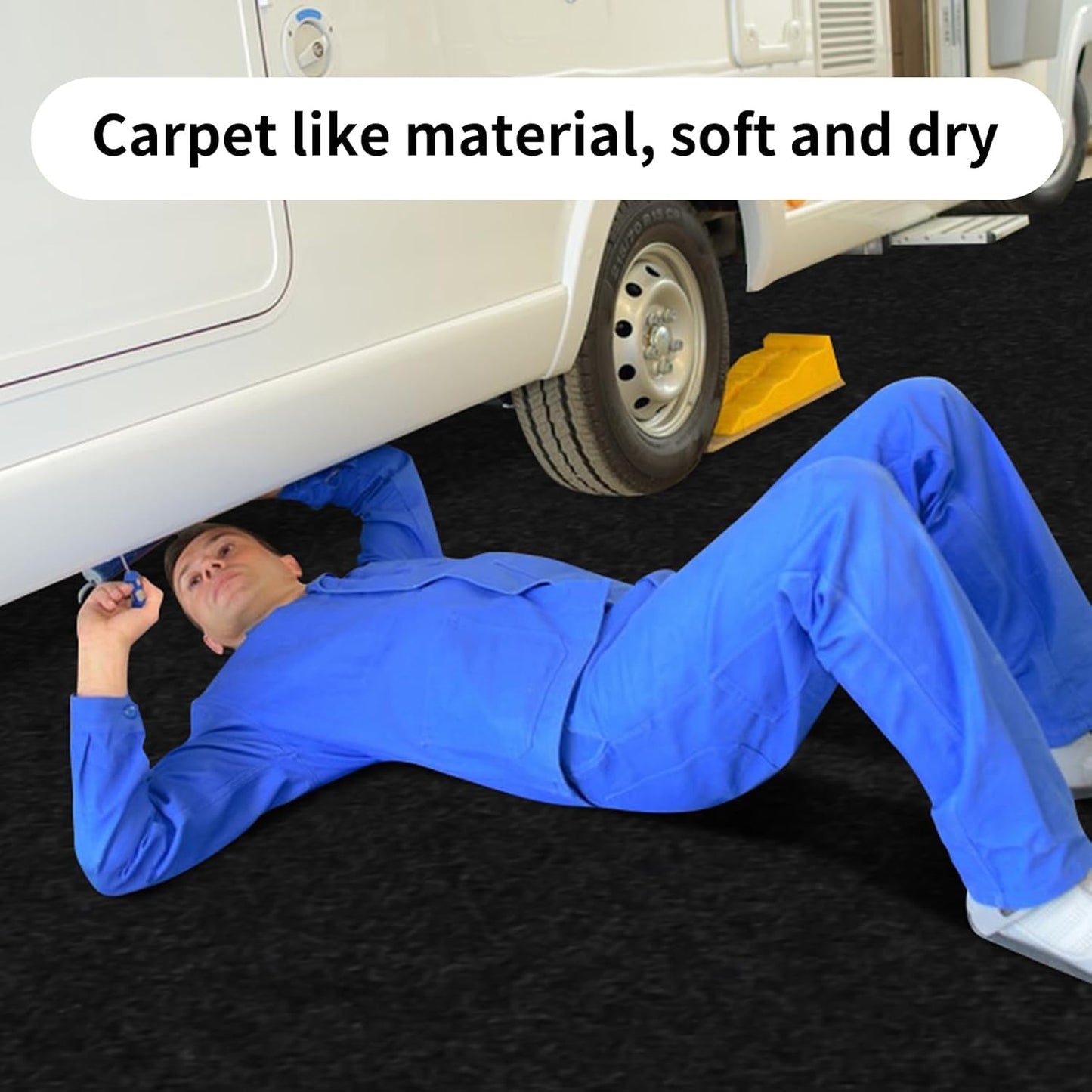 36 * 60IN Oil Spill Mat, Garage Floor Mat, Premium Absorbent Oil Pad, Waterproof, Protect Garage Surface from Spill & Stain, Reusable, Washable, Durable, Black