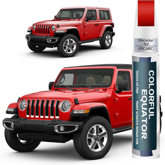 PRC/MRC Firecracker Red Touch Up Paint for Jeep, Car Paint Pen Scratch Repair Two-In-One Touch Up Paint, Premium Car Scratch Remover for Deep Scratches