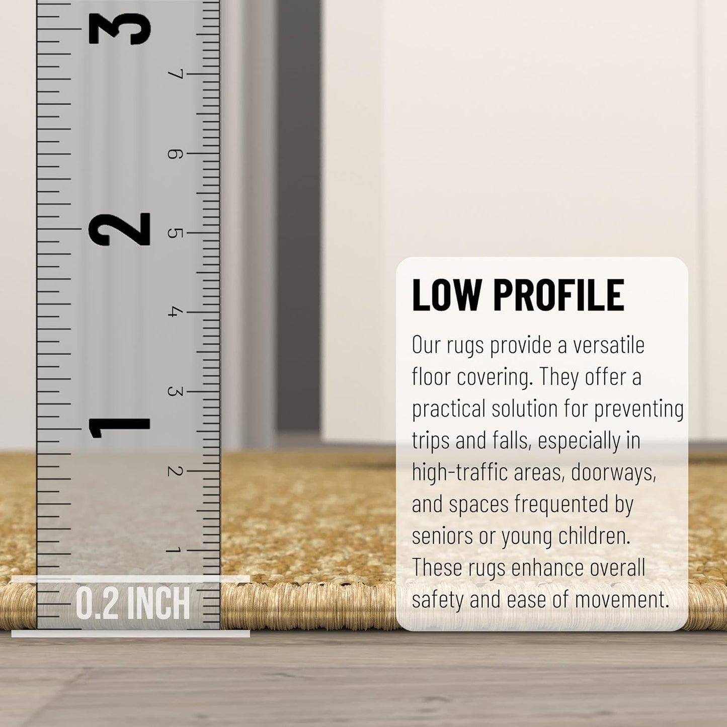 Ottomanson Hallway Runner Rug 2'7" x 9'10" Non Slip Solid Area Rugs Easy to Clean Laundry Rug Runner Durable & Pet Friendly Floor Carpet Runners for Hallways Entryway Living Room Kitchen, Beige