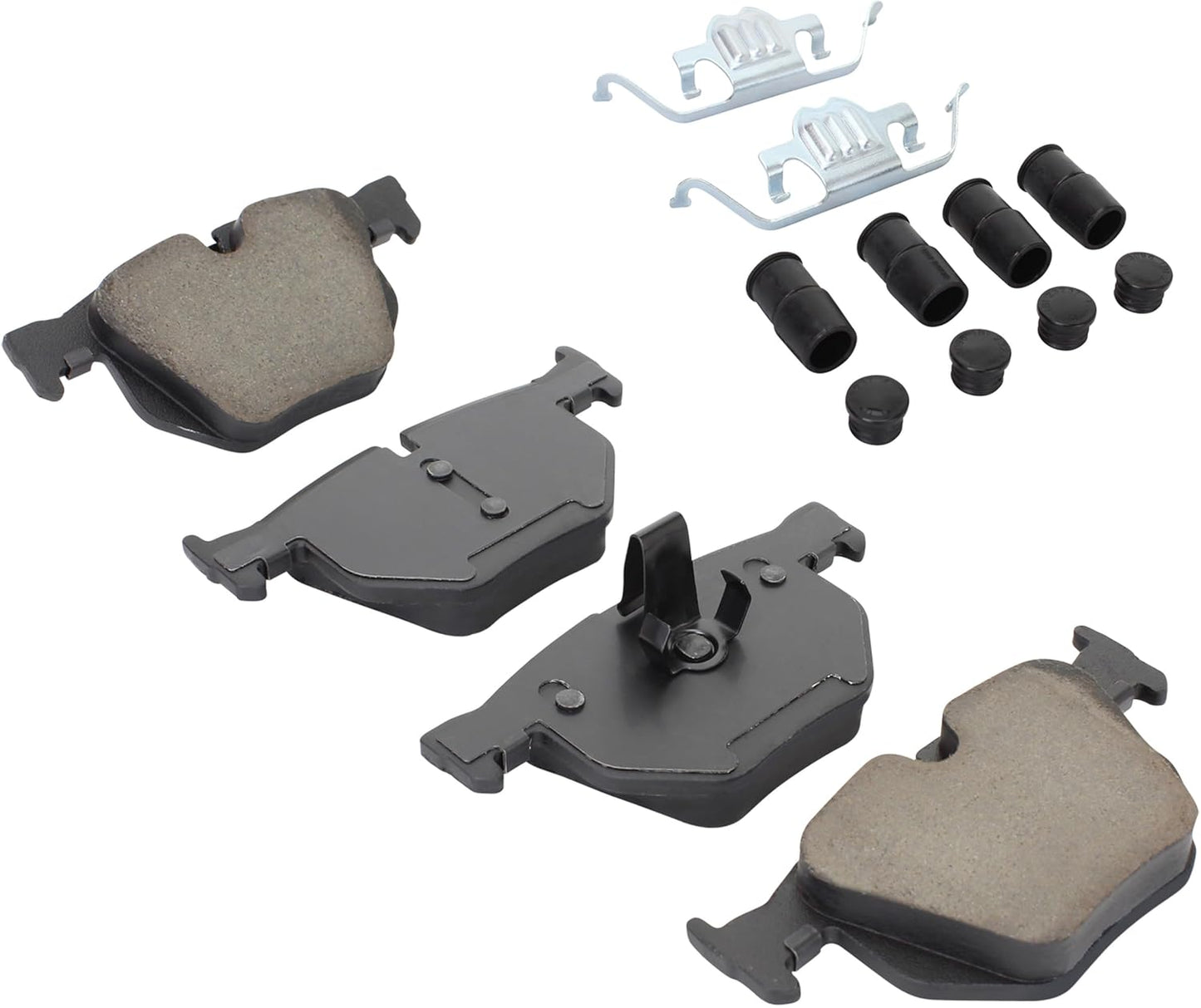 Premium Semi-Metallic Rear Brake Pads (1001-0683AM) Compatible with 2004-2010 BMW (525i/525xi/528i/528i xDrive/528xi/530i/530xi/535i xDrive/535xi)