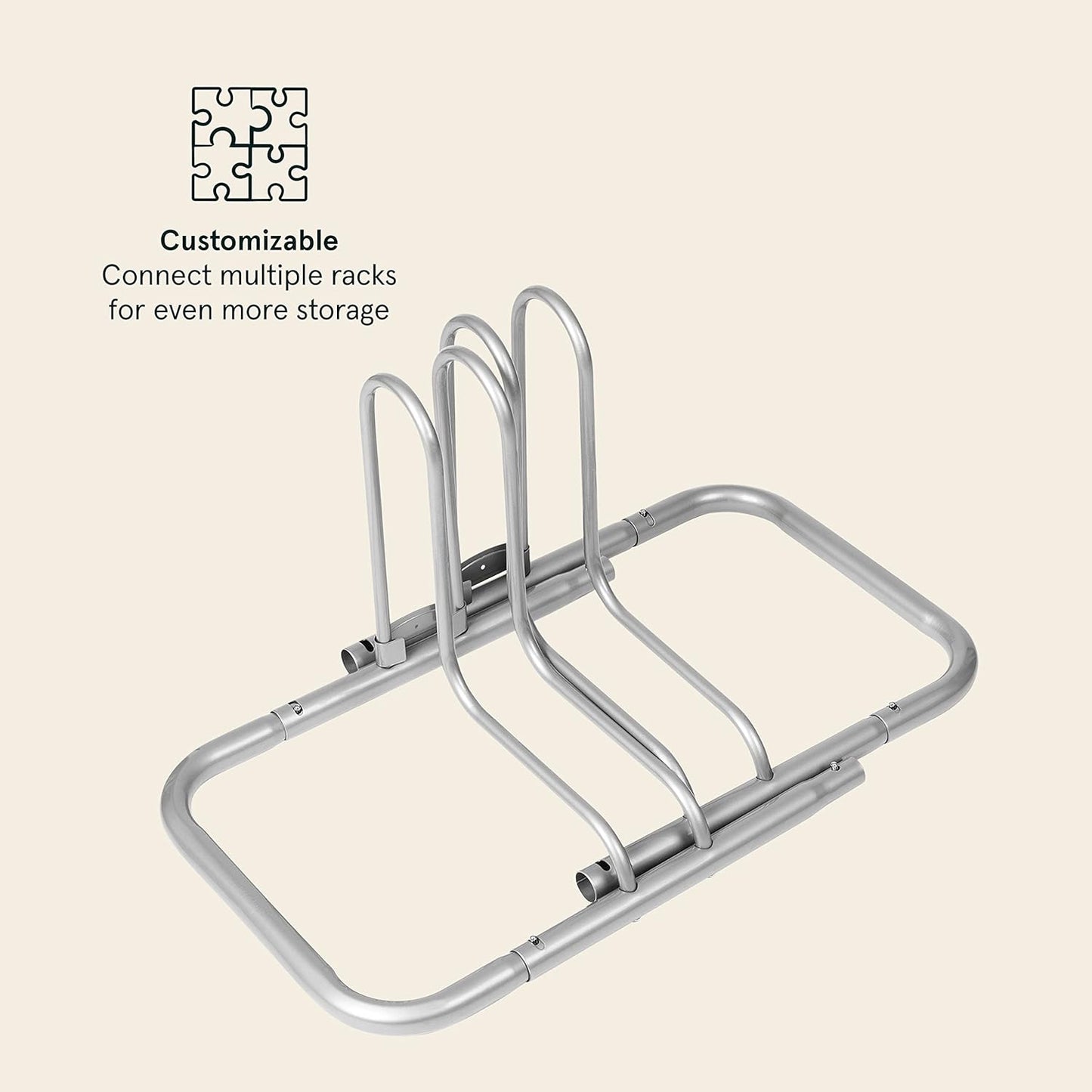 Retrospec Stash Rack 2, 4 & 5 Bike Floor Stand Bicycle Storage Organizer for Mountain Bike, Road Bike, Weather Resistant Fine Powder Steel Coating Fits Wheels up to 3"