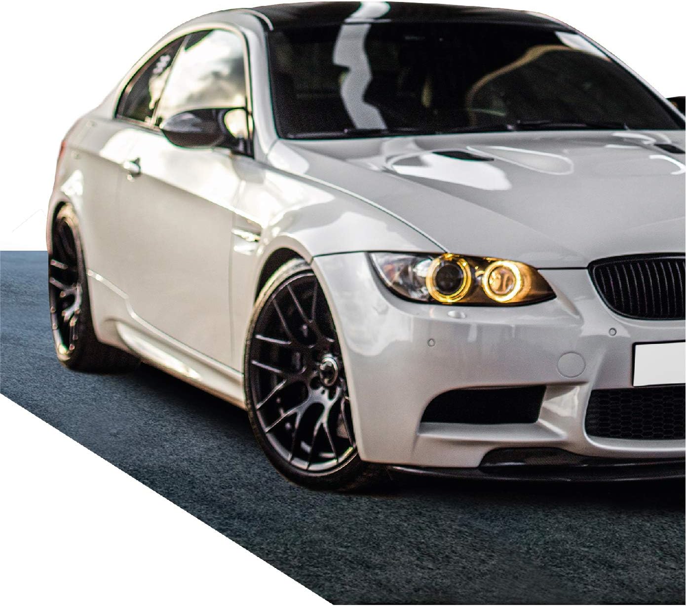 Large Garage Floor Mat, 2 Rolls (7.4’ x 8.4’ Each), Heavy Duty Waterproof Protector, Non-Slip Rubber Backing for Cars, Vehicles, Basements, and Home Gym