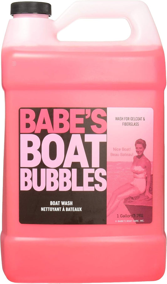 Babe’s Boat Bubbles – High-Sudsing Boat Wash Soap – Safe for Gelcoat, Won’t Strip Wax – pH Balanced & Biodegradable Marine Cleaner - 1 Gallon