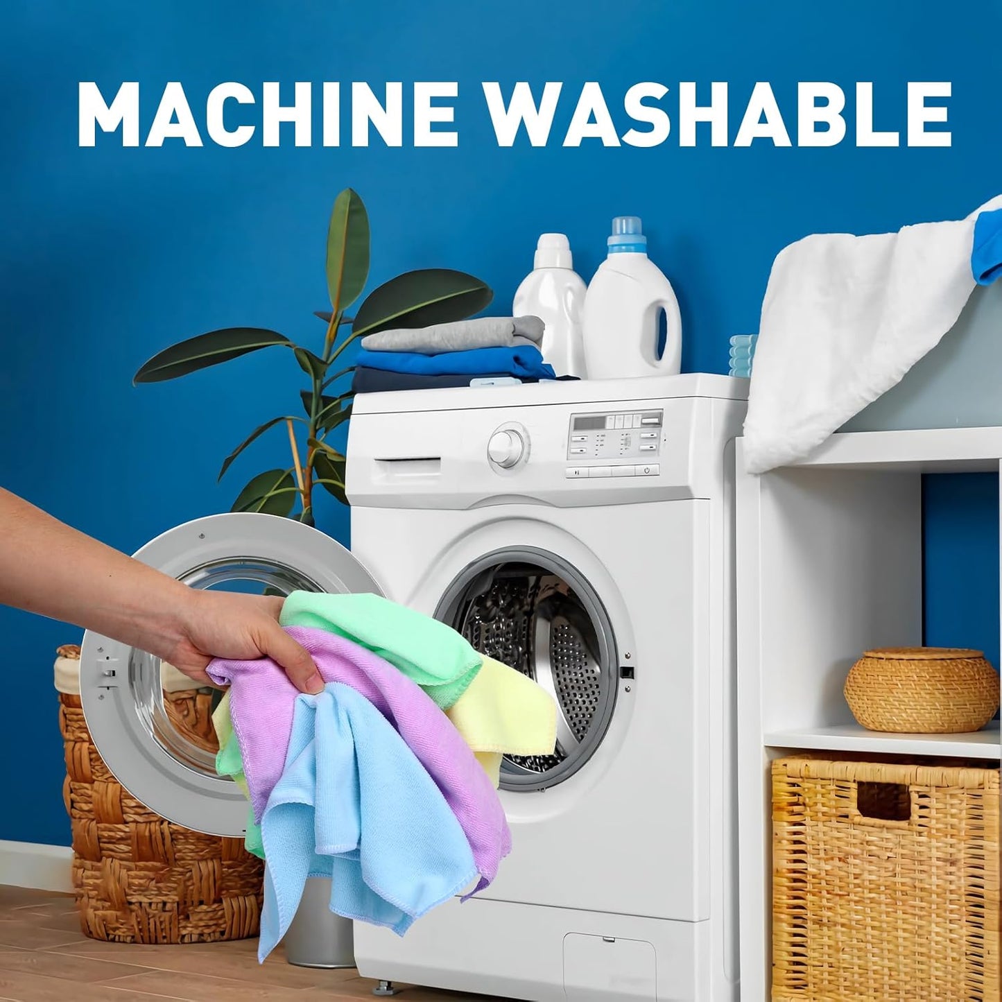 Microfiber Towels Bulk-400 Pack, Cleaning Cloths, Microfiber Towels for Cars, Cleaning Rags 5 Colors Assorted (12x12 inches)