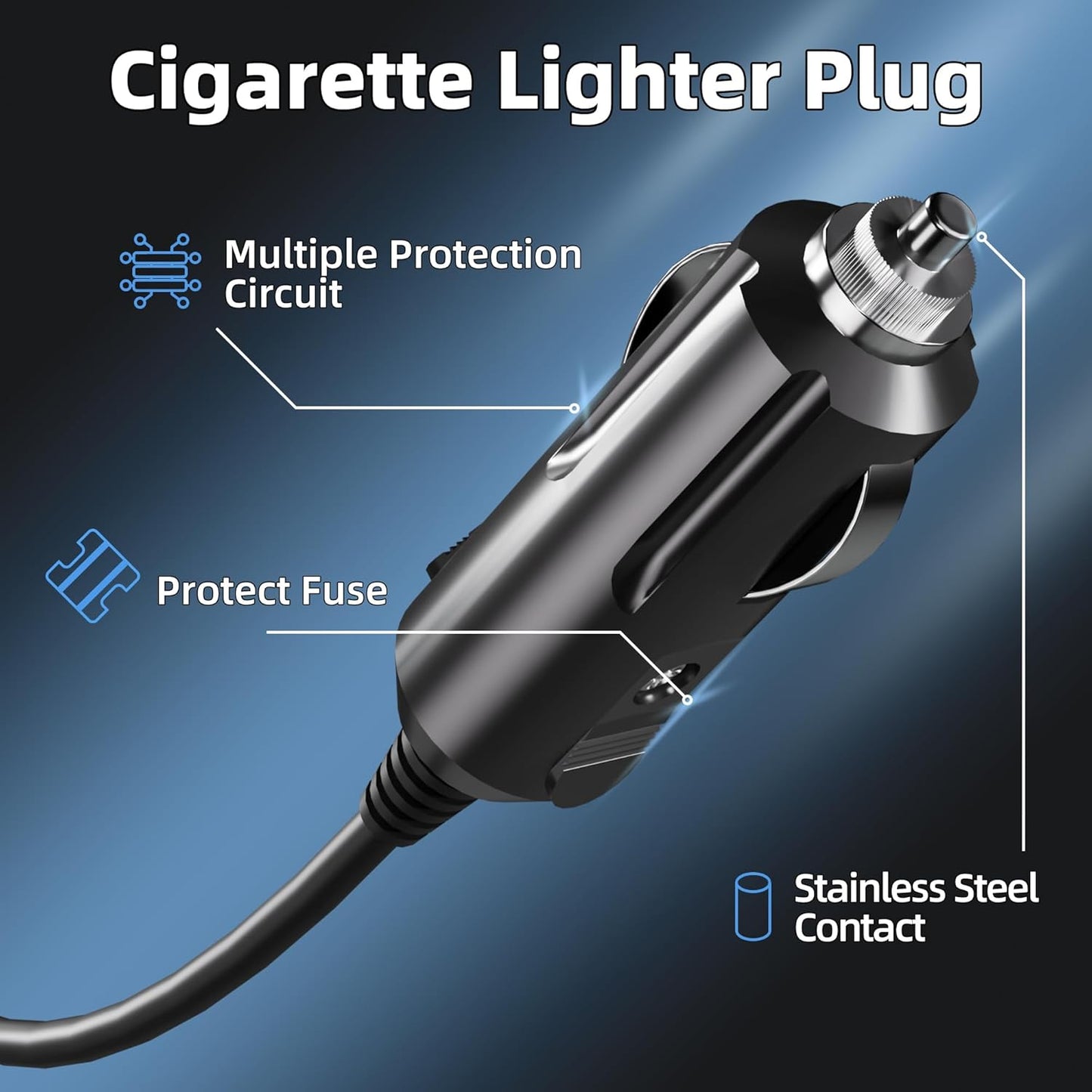 DAIERTEK Starlink Mini Adapter, 36V 1.67A Output, 12V-36V Input, Black, 19 AWG Power Cord, Car Charger, Waterproof, Portable