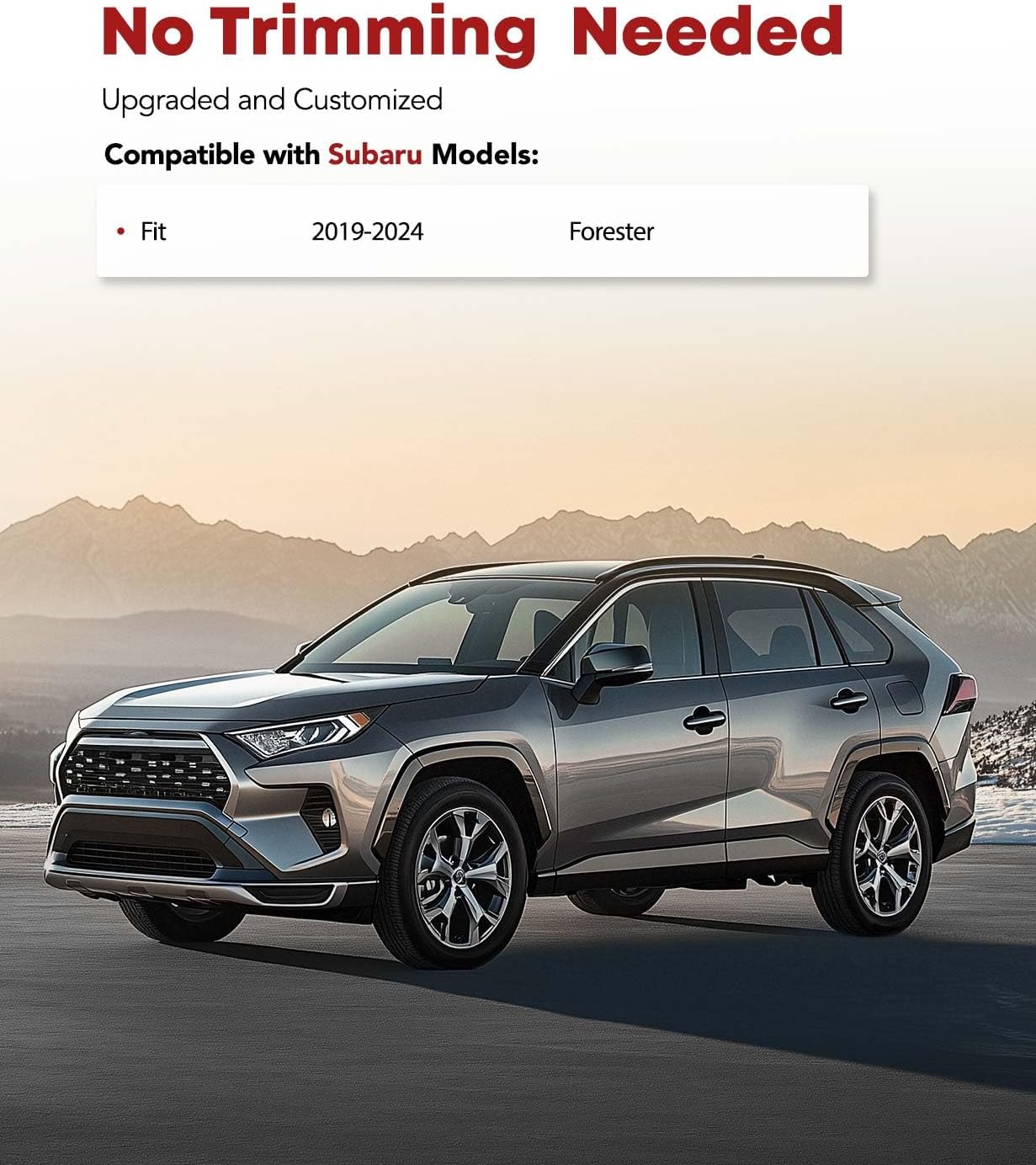 YHTAUTO Floor Mats Fit 2019-2024 Subaru Forester, TPE All Weather Floor Liner Odorless Custom Fit Car Mats, 1st 2nd Row Forester Accessories