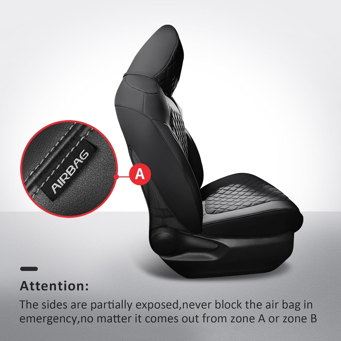 MIROZO Seat Covers for rav4,Waterproof Car Seat Covers Faux Leather Seat Cover Full Set Fit for 2019-2025 Toyota RAV 4 Non-Hybrid (Not for Adv & TRD-Off,Black)