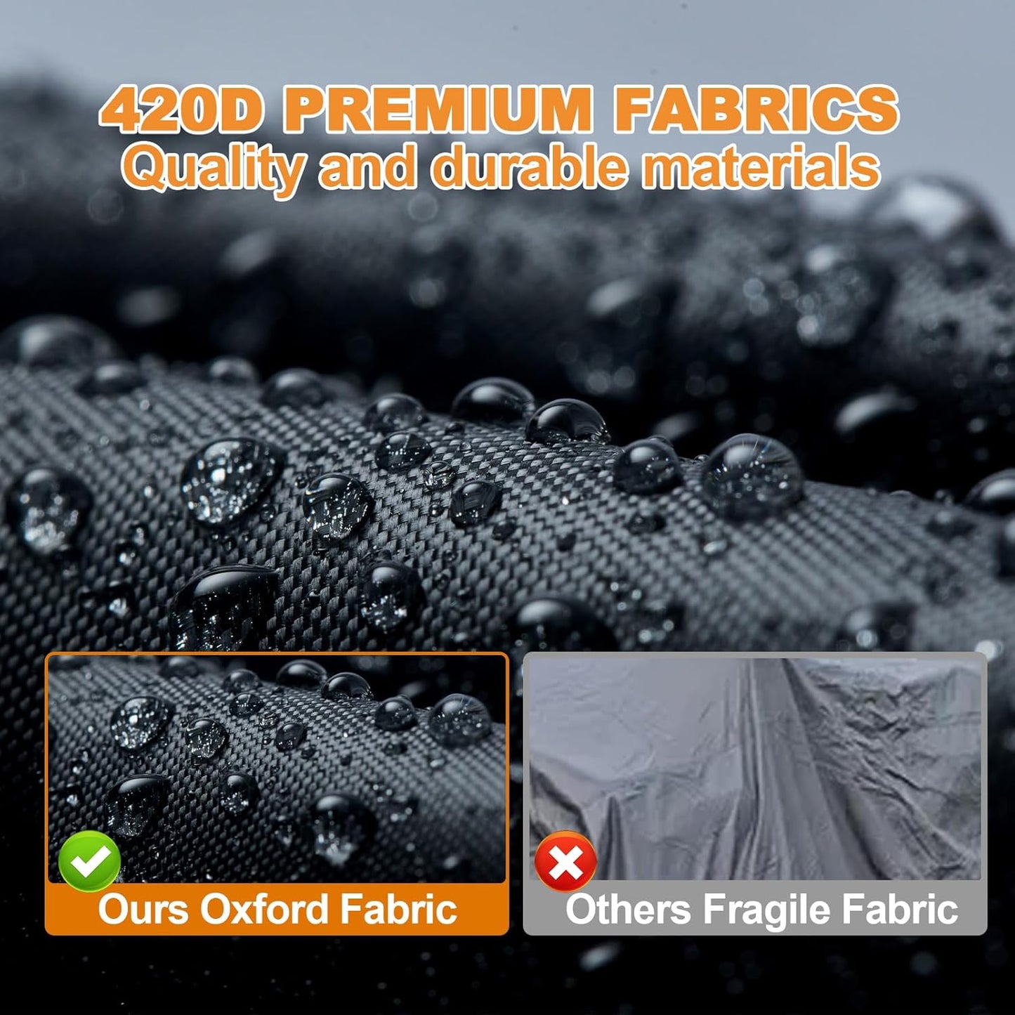 Neverland ATV Cover Waterproof Outdoor Heavy Duty ATV Covers Dustproof Anti-UV 4 Wheeler Cover All Weather Protection Four Wheeler Cover for Polaris Yamaha Suzuki Honda (Black XLarge)