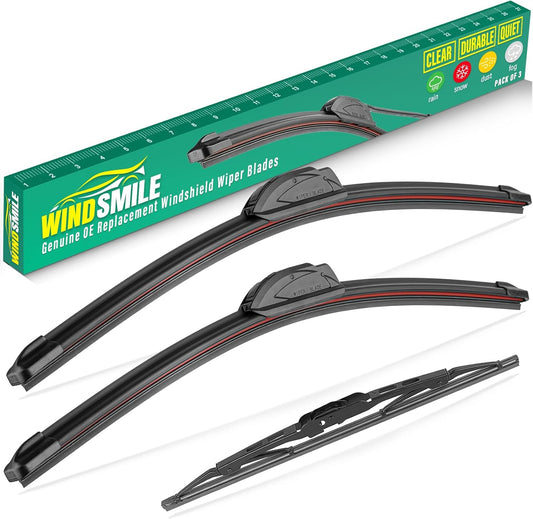 21" 21" 10" Windshield Wiper Blades Replacement for Jeep Patriot 2007-2017 Premium All Weather Front Rear Wipers Set - OEM Quality (Pack of 3)