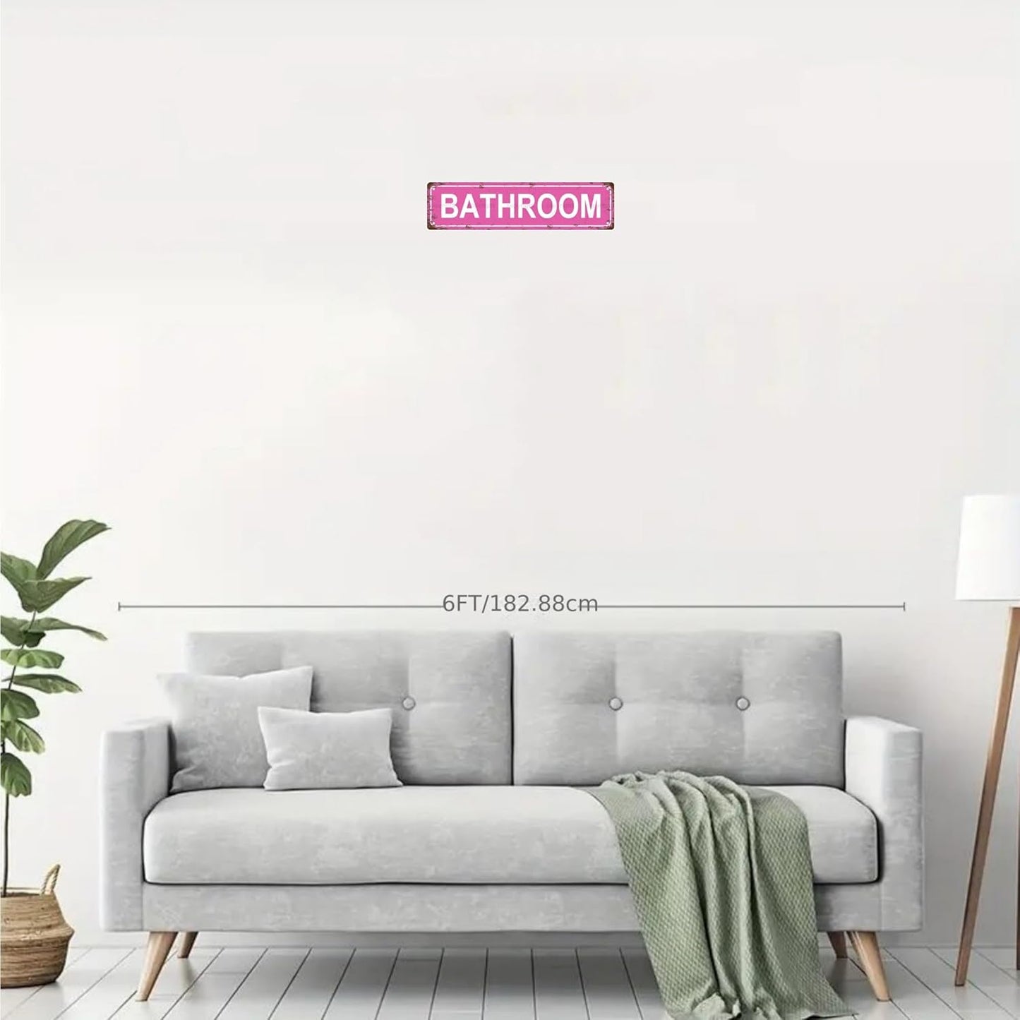 BATHROOM Vintage Metal Tin Sign, Street Sign, Home Decor, Room Decor, Wall Decor, Bathroom Decor, Bar Decor, Cafe Decor, Garage Decor, 16 x 4 Inch