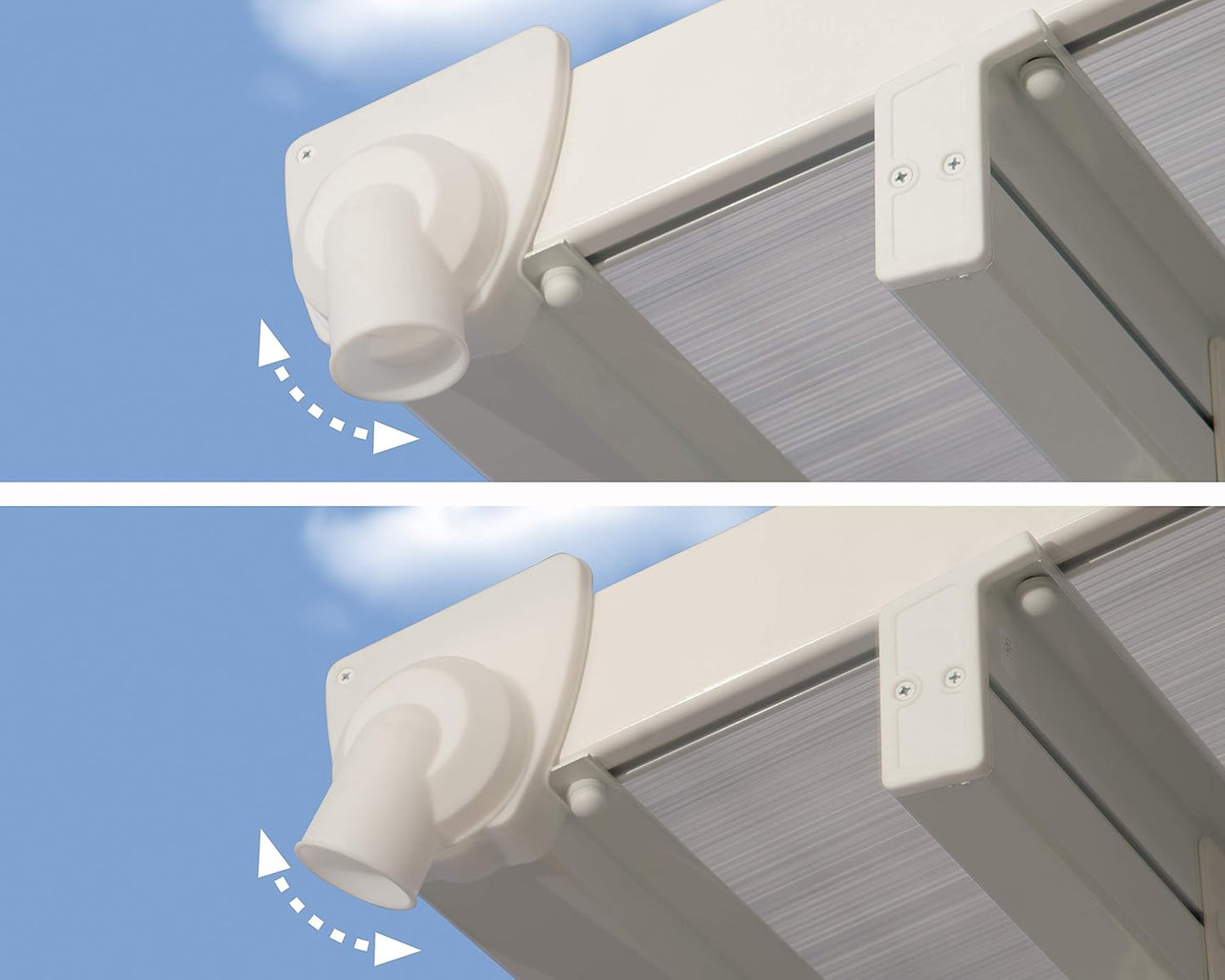 Palram - Canopia Feria 13 Ft. x 20 Ft. Carport Aluminum Metal Frame and Polycarbonate Panels Car Port for Outdoor Driveway to Protect Car, Truck, RV, Trailer, Boat, Equipment Storage(White)