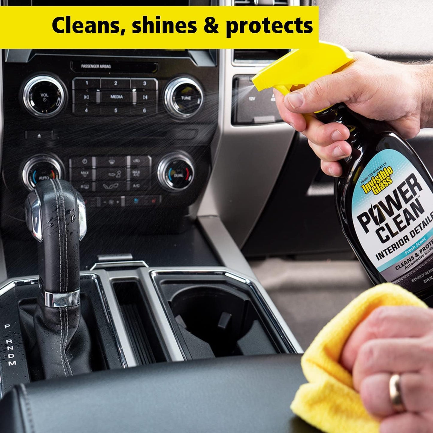 Invisible Glass 92024-6PK Power Clean Automotive Interior Detailer Cleaner Protectant and Conditioner to Restore Interior Surfaces Prevent Fading, 22 Fl Oz, Pack of 6