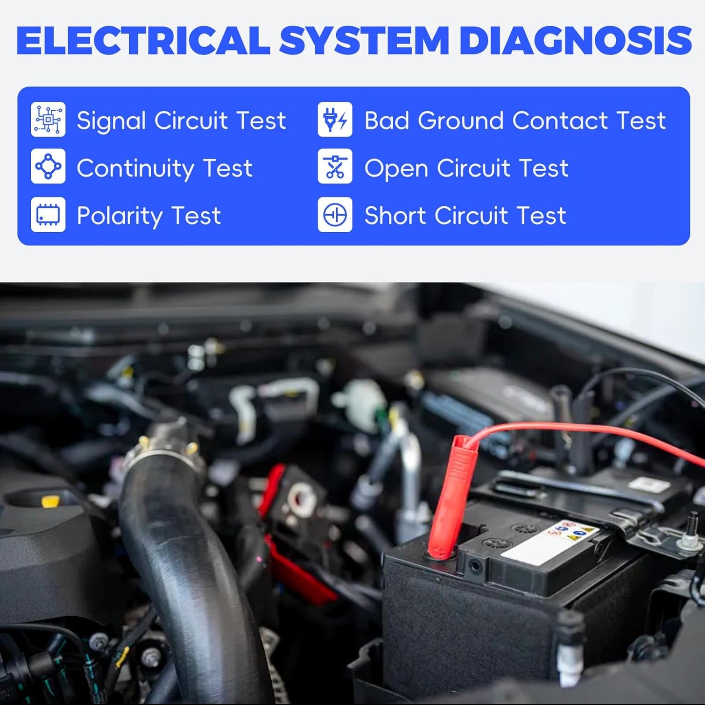 Autel PowerScan PS100 Circuit Tester, 12V 24V Automotive Electrical Tester, Circuit Breaker Finder, AC/DC/Continuity/Signal Test, Component Activation, Power Circuit Probe Kit with 40ft Cable