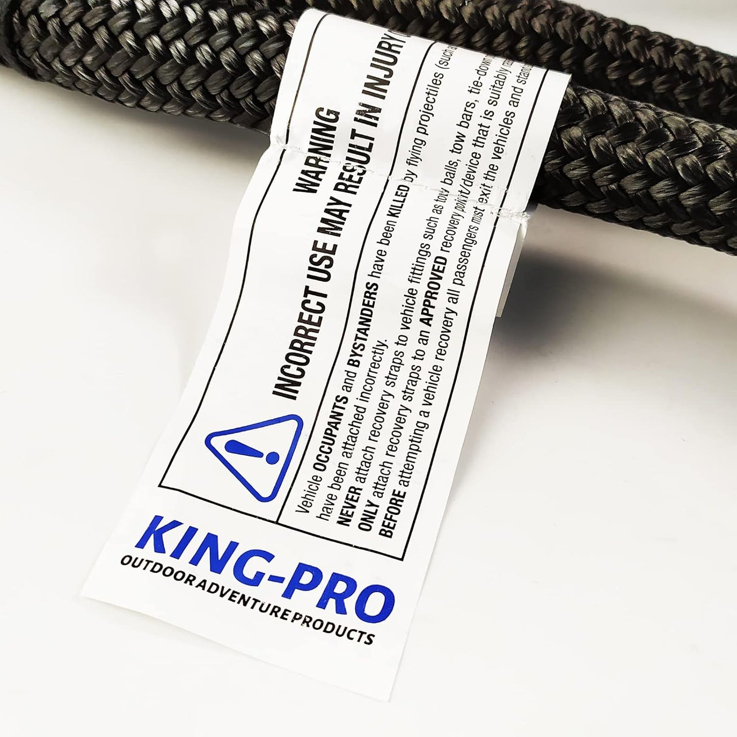 KING-PRO Kinetic Recovery Rope 7/8“x30' Towing Rope 30,000lbs Breaking Strength 100% Nylon Made Heavy Duty Offroad Snatch Strap 30% Elasticity for Full-Size Truck Large SUVs Offroad Vehicels (Red)