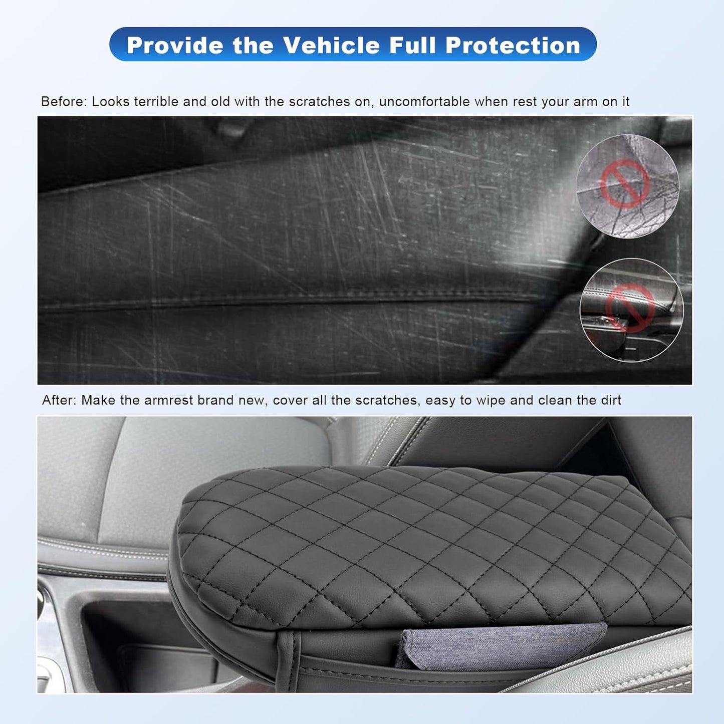 CDEFG 2024 2025 Trax Center Console Cover for 2024 2025 Chevy Trax Armrest Cover Middle Console Pad Arm Rest Cover 2024 Trax 2025 Accessories (w/Pockets)