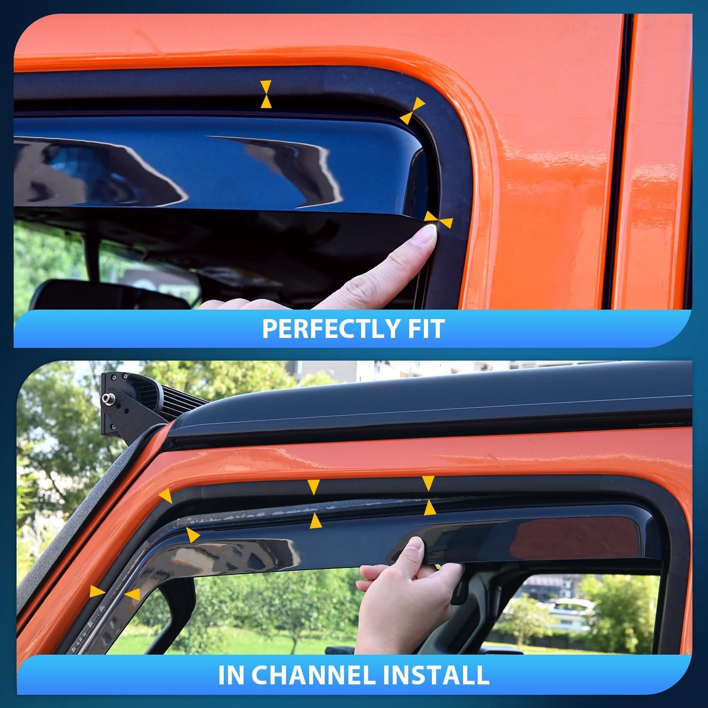 Nilight Vent Window Visors for Ford Fusion 2013 2014 2015 2016 2017 2018 2019 2020, in-Channel Rain Guards, Original Window Deflectors-4PCS