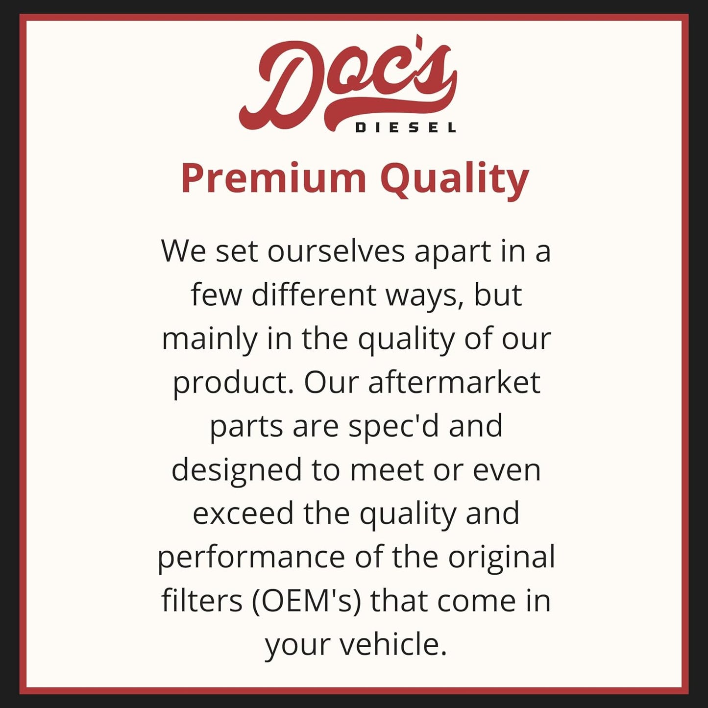 Doc's Diesel Engine Air Filter | Compatible with RAM 6.7L Cummins 2500, 3500, 4500, 5500 2007+ | Replaces 53034051AB