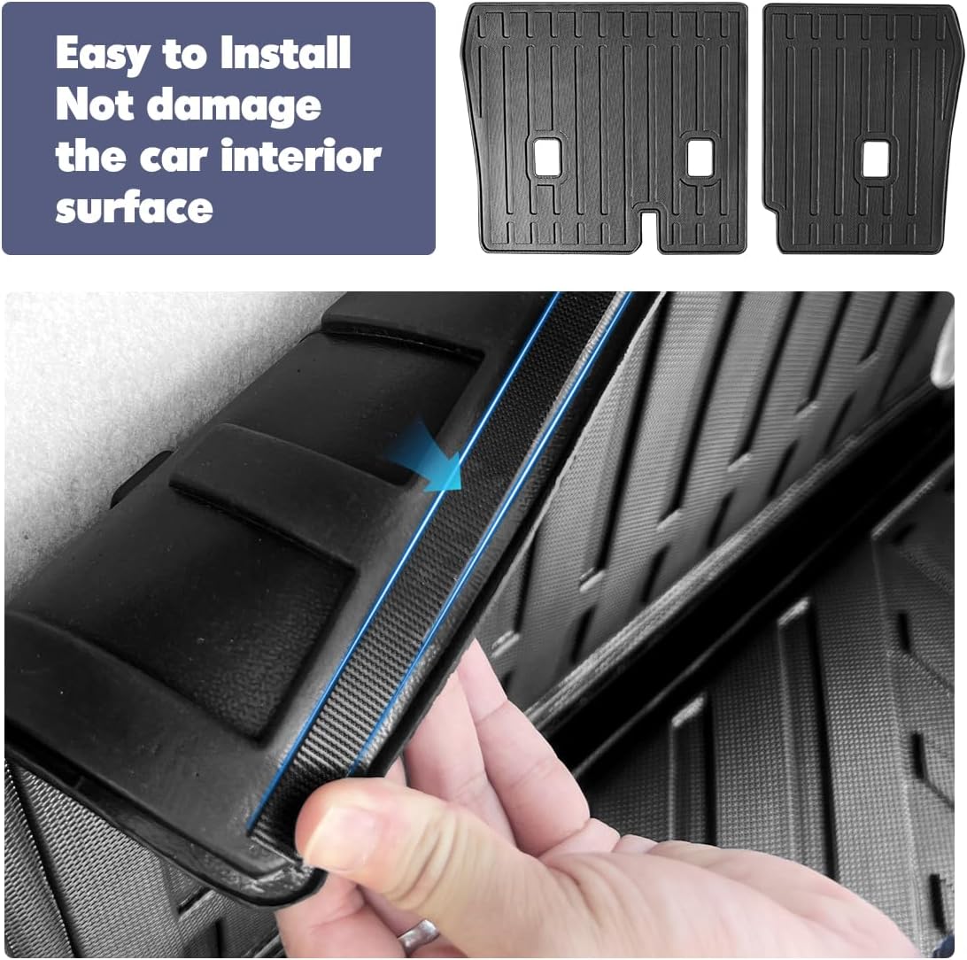 Car Mats Floor Mats Cargo Mats Backrest Mats Fit for 2019-2025 Infiniti QX50 & 2022-2025 Infinit QX55，All-Weather TPE Floor Cargo Trunk Liner Protector for 2019-2025 Infiniti QX50/ QX55 Accessories